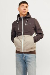 Jack & Jones 12200208 Jjerush Hood Bomber Noos Erkek Mont Kahverengi 