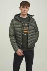 Jack & Jones 12211785-Fw Jjehero Puffer Hood Noos Erkek Mont Yeşil 