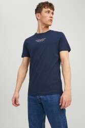 Jack & Jones 12217167-23Y Jprbluarchıe Ss Tee Crew Neck Noos Erkek T-Shirt Lacivert 