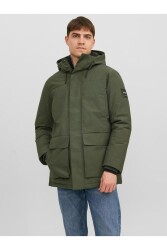 Jack & Jones 12235868-Fw Jjerob Parka Sn Erkek Parka Kaban Yeşil 