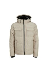 Jack & Jones 12236044-Fw Jjmason Puffer Jacket Sn Erkek Kaban Krem 