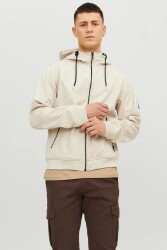 Jack & Jones 12236300 Jjebasıc Softshell Hood Noos Erkek Ceket Krem 