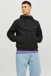 Jack & Jones 12236300 Jjebasıc Softshell Hood Noos Erkek Ceket Siyah 