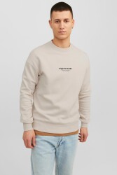 Jack & Jones 12241694-Fw Jorvesterbro Sweat Crew Neck Noos Erkek Sweat Shirt Bej 