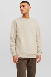 Jack & Jones 12249341-Fw Jjebradley Sweat Crew Noos Erkek Sweat Shirt Bej 