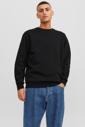 Jack & Jones 12249341-Fw Jjebradley Sweat Crew Noos Erkek Sweat Shirt Siyah 