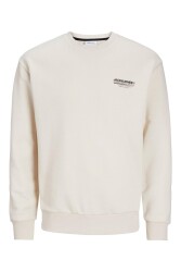 Jack & Jones 12256831 Jjolıve Sweat Crew Neck Erkek Sweatshirt Krem 