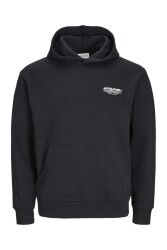 Jack & Jones 12256833 Jjolıve Sweat Hood Erkek Hoodie Sweatshirt Siyah 