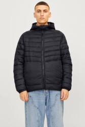 Jack & Jones 12258441 Jjesprınt Puffer Hood Noos Erkek Şişme Mont Siyah 