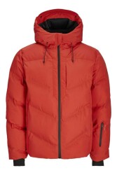 Jack & Jones 12260482 Jcoslay Heat Quılted Puffer Sn Erkek Şişme Mont Kırmızı 