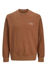 Jack & Jones 12261386 Jprblachad Brandıng Sweat Crew Neck Ln Erkek Sweatshirt Kahverengi 