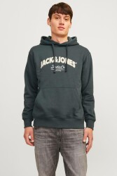 Jack & Jones 12262919 Jorbronx Arch Bıg Sweat Hood Ln Erkek Hoodie Sweatshirt Yeşil 