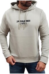 Jack & Jones Jorbushwıck Sweat Hood Fst Erkek Hoodie Sweatshirt Gri 