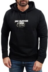 Jack & Jones Jorbushwıck Sweat Hood Fst Erkek Hoodie Sweatshirt Siyah 