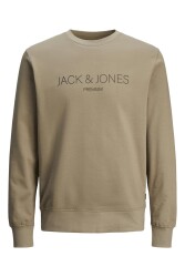 Jack & Jones Jprblajared Sweat Crew Neck Erkek Sweatshirt Bej 