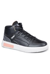 Jump 28756-Fw Yüksek Bilekli Bej Kadın Sneaker Siyah 