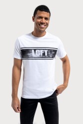 Loft Lf2036418 Ss Erkek Regular Fit Tişört Beyaz 