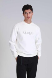 Lufian 112030145 Luther Erkek Sweat Shırt Beyaz 