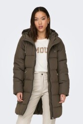 Only 15205369-Fw Onldolly Long Puffer Coat Otw Noos Kadın Kaban Kahverengi 