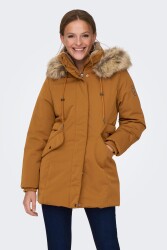 Only 15300627-Fw Onlnewprıska Parka Jacket Cc Otw Kadın Parka Kaban Hardal 