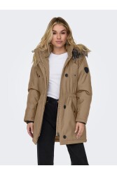 Only 15304625 Onlırıs Fur Wınter Parka Lıfe Cc Otw Kadın Kaban Kahverengi 