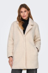 Only 15304788 Onlnewaurelıa Sherpa Coat Lıfe Otw Cc Kadın Kürklü Kaban Bej 