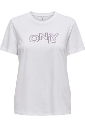 Only 15339251 Onllotta S/S Tee Cs Jrs Kadın T-Shirt Beyaz 