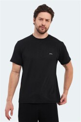 Slazenger St14Te047 Oswın Ktn Erkek T-Shirt Siyah 