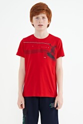 Tommy Life T13Eç-11133_01 Erkek Çocuk T-Shirt O Yaka Kırmızı 